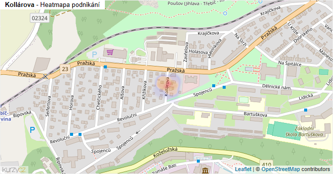 Kollárova - mapa podnikání
