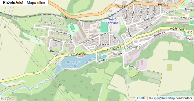 Koželužská - mapa ulice
