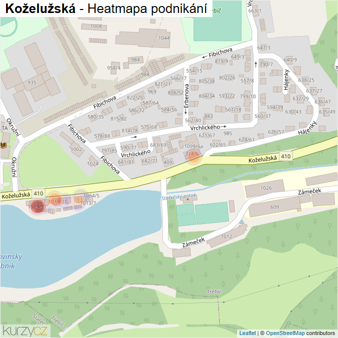 Mapa Koželužská - Firmy v ulici.