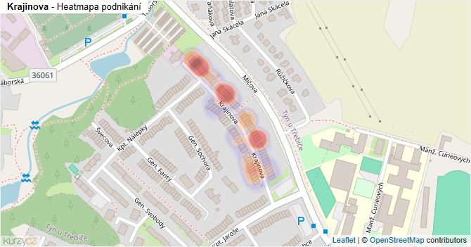 Krajinova - mapa podnikání