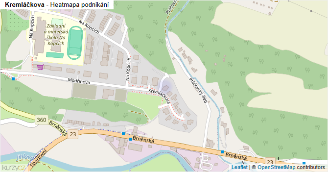 Kremláčkova - mapa podnikání