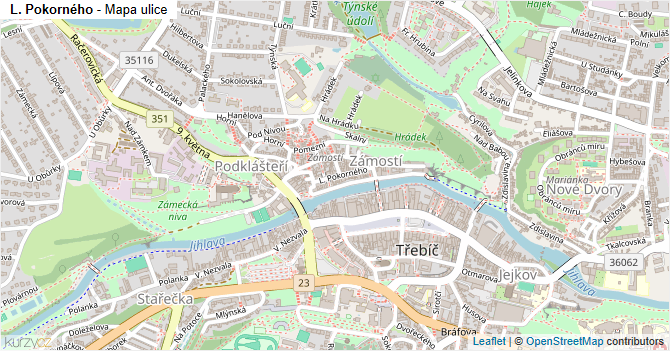 L. Pokorného - mapa ulice