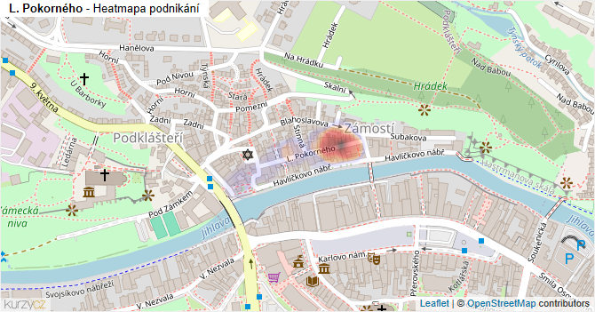 L. Pokorného - mapa podnikání