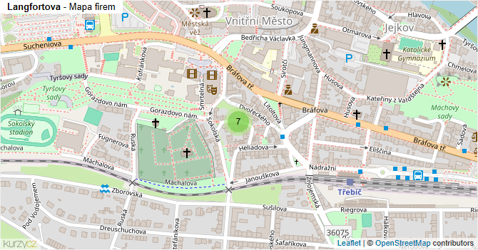 Langfortova - mapa firem