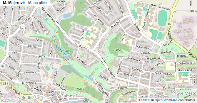 M. Majerové - mapa ulice