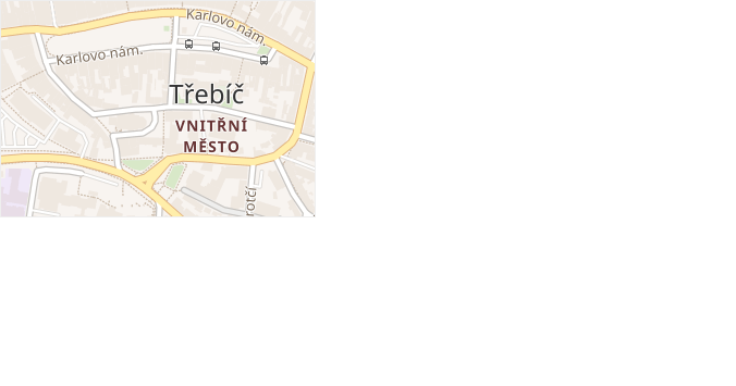 Martinské nám. v obci Třebíč - mapa ulice