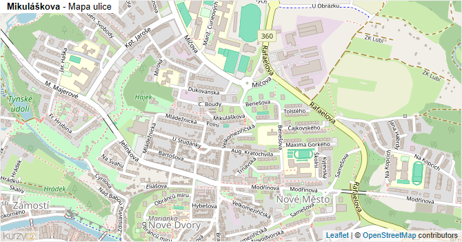 Mikuláškova - mapa ulice