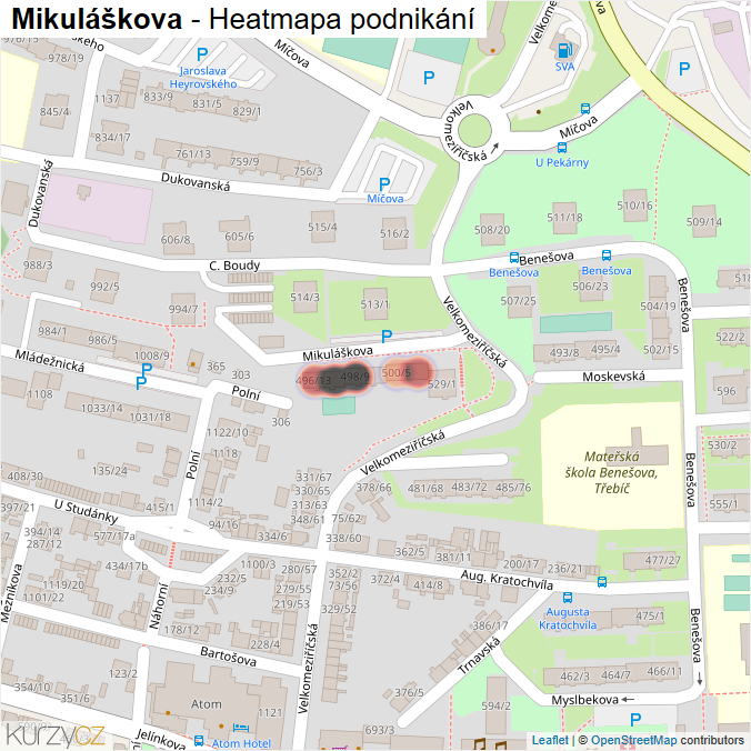 Mapa Mikuláškova - Firmy v ulici.