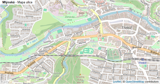 Mlýnská - mapa ulice