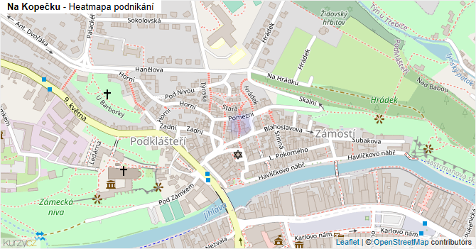 Na Kopečku - mapa podnikání