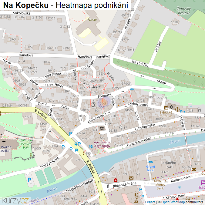 Mapa Na Kopečku - Firmy v ulici.