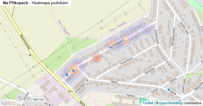 Na Příkopech - mapa podnikání
