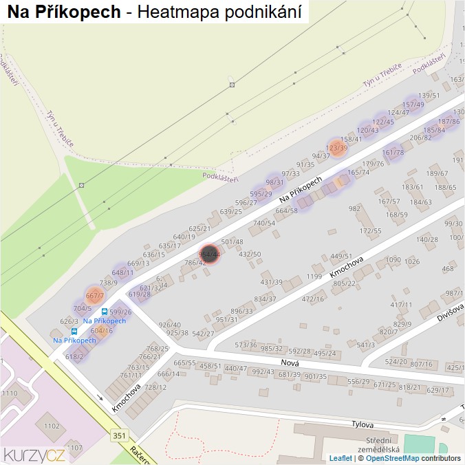 Mapa Na Příkopech - Firmy v ulici.