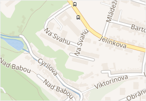 Na Svahu v obci Třebíč - mapa ulice