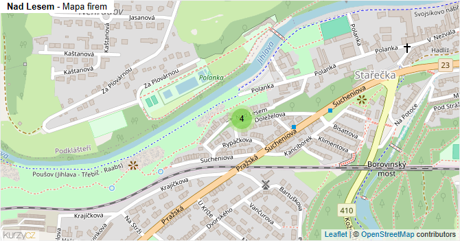 Nad Lesem - mapa firem