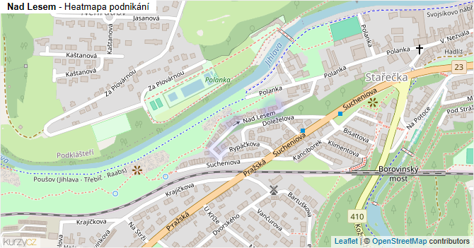 Nad Lesem - mapa podnikání