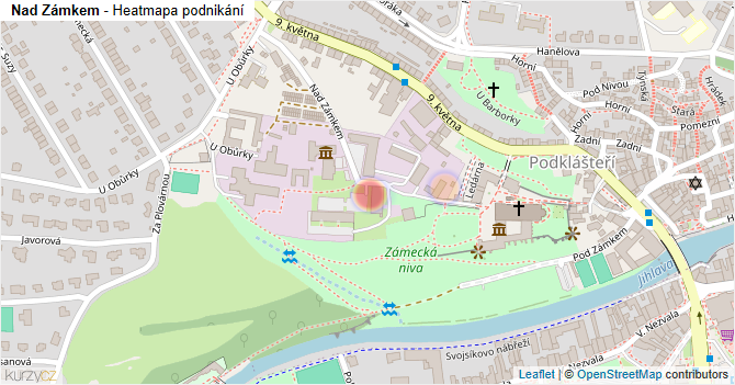 Nad Zámkem - mapa podnikání