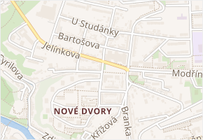 Náhorní v obci Třebíč - mapa ulice