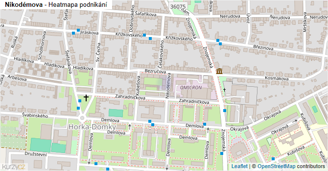 Nikodémova - mapa podnikání