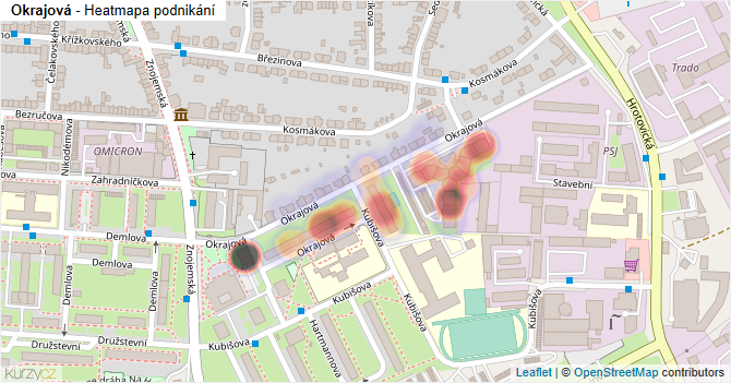 Okrajová - mapa podnikání