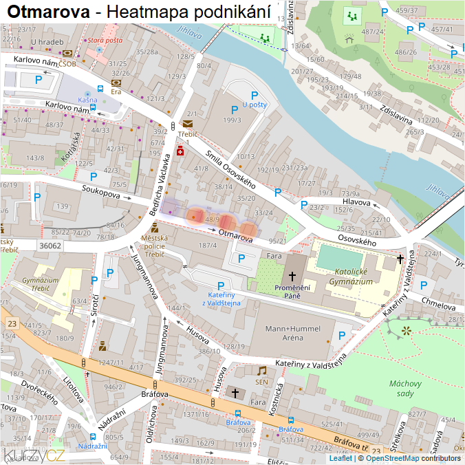 Mapa Otmarova - Firmy v ulici.