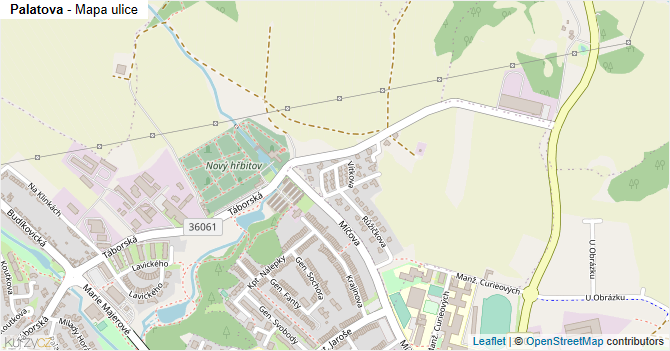 Palatova - mapa ulice