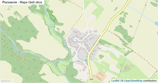 Pocoucov - mapa části obce