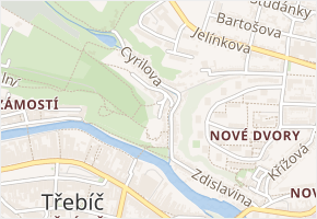 Pod Hrádkem v obci Třebíč - mapa ulice