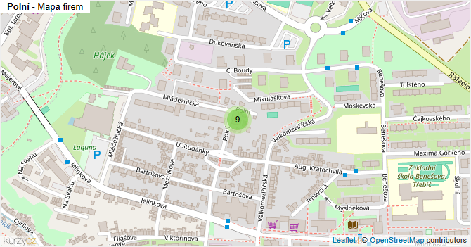 Polní - mapa firem
