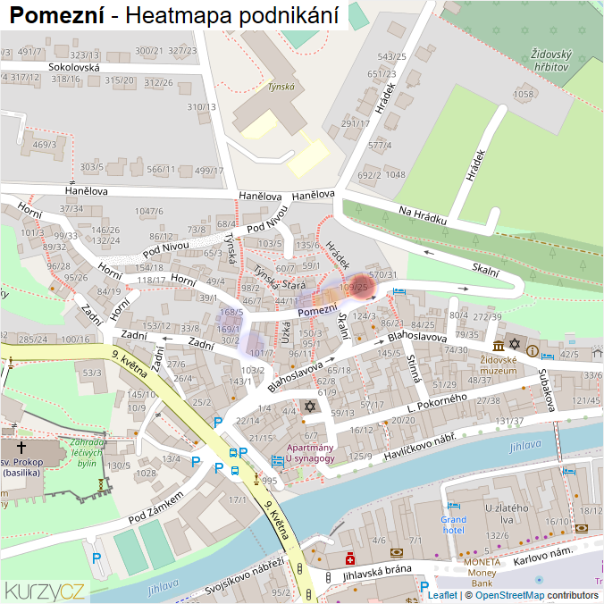 Mapa Pomezní - Firmy v ulici.