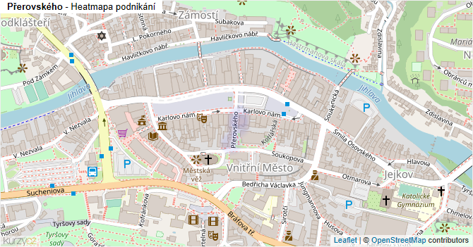 Přerovského - mapa podnikání