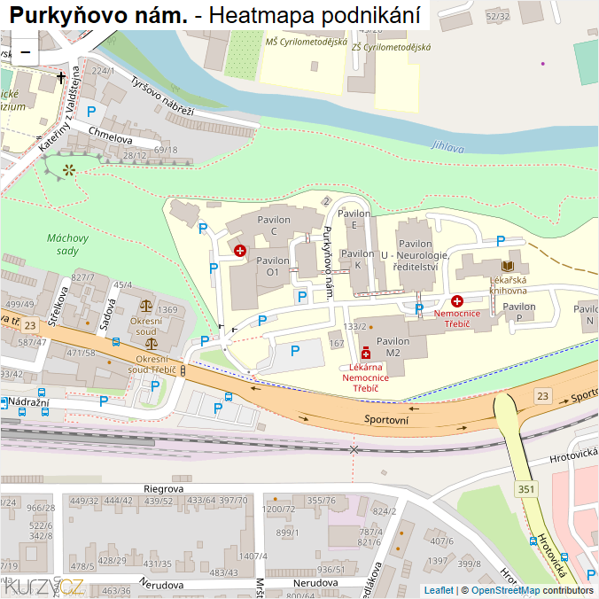 Mapa Purkyňovo nám. - Firmy v ulici.