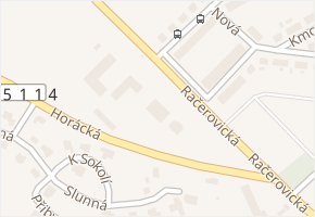 Račerovická v obci Třebíč - mapa ulice
