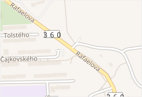 Rafaelova v obci Třebíč - mapa ulice