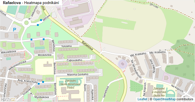 Rafaelova - mapa podnikání