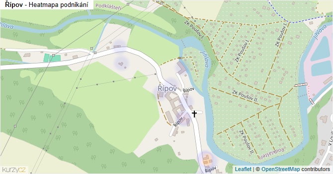 Řípov - mapa podnikání