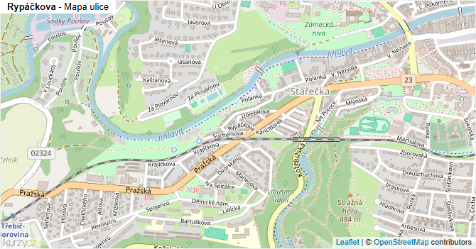 Rypáčkova - mapa ulice