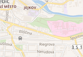 Sadová v obci Třebíč - mapa ulice