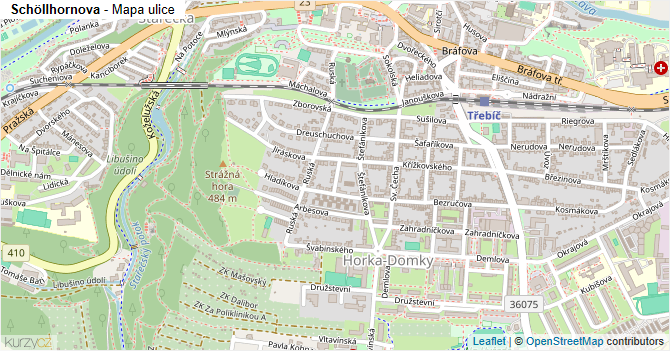 Schöllhornova - mapa ulice