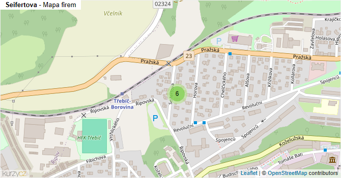Seifertova - mapa firem