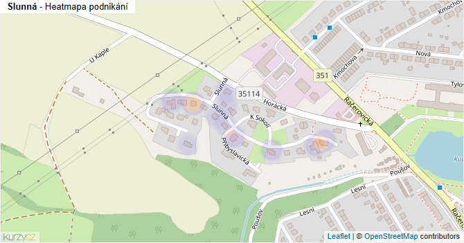 Slunná - mapa podnikání