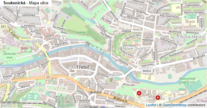 Soukenická - mapa ulice