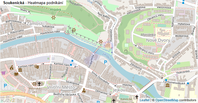 Soukenická - mapa podnikání