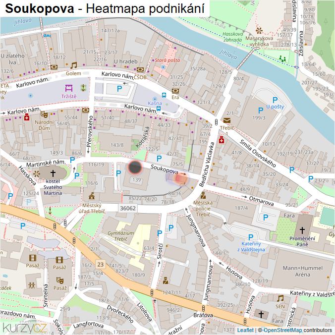 Mapa Soukopova - Firmy v ulici.