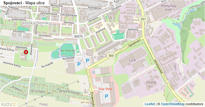 Spojovací - mapa ulice