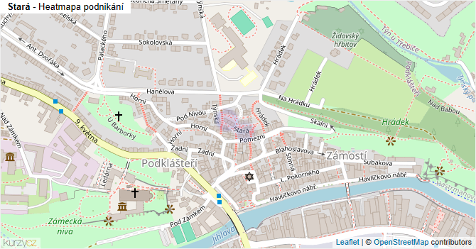 Stará - mapa podnikání