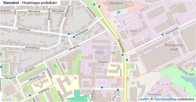 Stavební - mapa podnikání