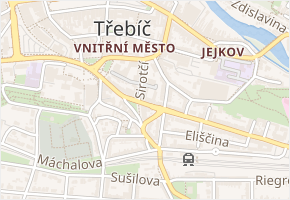 Strmá v obci Třebíč - mapa ulice