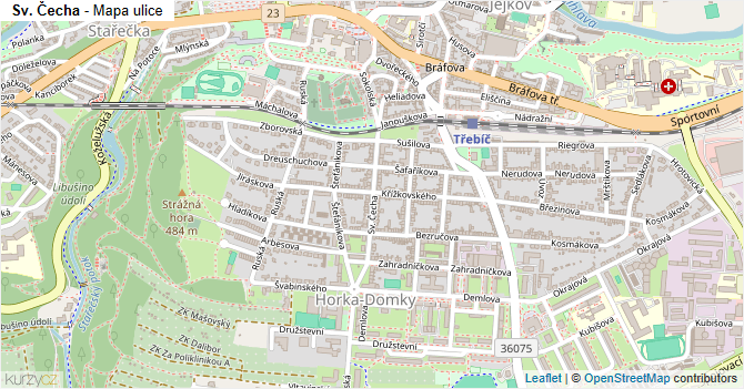 Sv. Čecha - mapa ulice