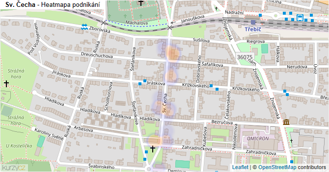 Sv. Čecha - mapa podnikání